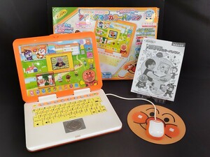 ★美品 BANDAI アンパンマン カラー パソコン 現状品 取説 外箱 マウス マウスパッド付 バンダイ PC 学習 子供 キッズ アニメ キャラクター