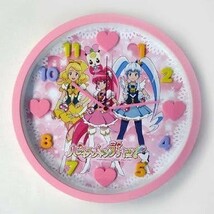 ★未開封 ハピネスチャージ プリキュア アイコン クロック 直径約30cm 掛け時計 東映 子供 キッズ アニメ キャラクター Precure ピンク_画像1