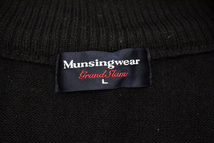 A-4532★美品★Munsingwear GrandSlam マンシングウェア グランドスラム★ゴルフ 黒 中綿 切替え ニット トレーナー セーター L_画像7