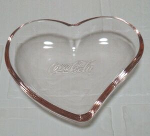 コカコーラ ハート型プレート ガラス