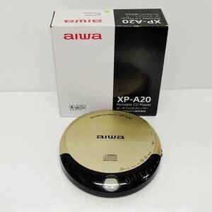 ●動作品 アイワ XP-A20 ポータブルCDプレーヤー aiwa ゴールド Portable CD Player オーディオ 音響機器 屋外 S2564