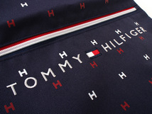 N14189 新品未使用 TOMMY HILFIGER トミーヒルフィガー ポーチ 巾着 ナイロン シューズバッグ ゴルフ 空気穴付き ネイビー×白×赤 GOLF_画像7