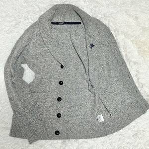 ●最高級の逸品●BURBERRY BLACK LABEL バーバリーブラックレーベル ニット ジャケット ブルゾン セーター くるみボタン メンズ グレー M