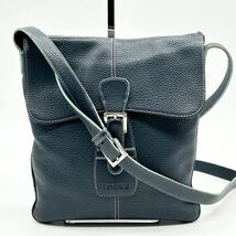 1円●希少カラー●LOEWE ロエベ ショルダーバッグ メッセンジャー 鞄 かばん ビジネス ヘリテージ 本革 レザー 斜め掛け メンズ グリーン_画像2