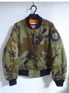 hyu- stone HOUSTON* Vintage MA-1 camouflage jacket C-ST-4516 SCOVILL*36R