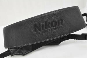 Nikon FOR PROFESSIONAL ニコン純正 黒レザー プロフェッショナル カメラストラップ（W50mm L570mm・ロゴ型押し）＃S2312-13