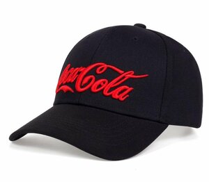 新品★コカコーラロゴキャップ　Coca-Cola　黒／赤★特価　