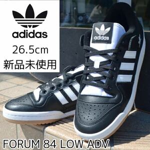 26.5cm 新品 adidas FORUM 84 LOW ADV SKATEBOARDING originals フォーラム ローカット スニーカー スケシュー スケートボーディング 黒 白