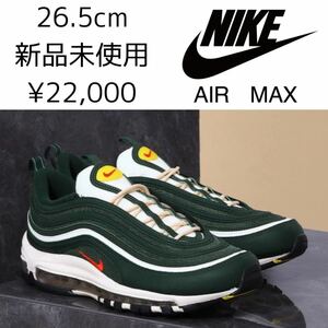 22,000円 26.5cm 新品 NIKE AIR MAX 97 SE エア マックス PRO GREEN SAIL エアマックス 天然皮革 メンズ スニーカー 緑 黄色 白 国内正規品