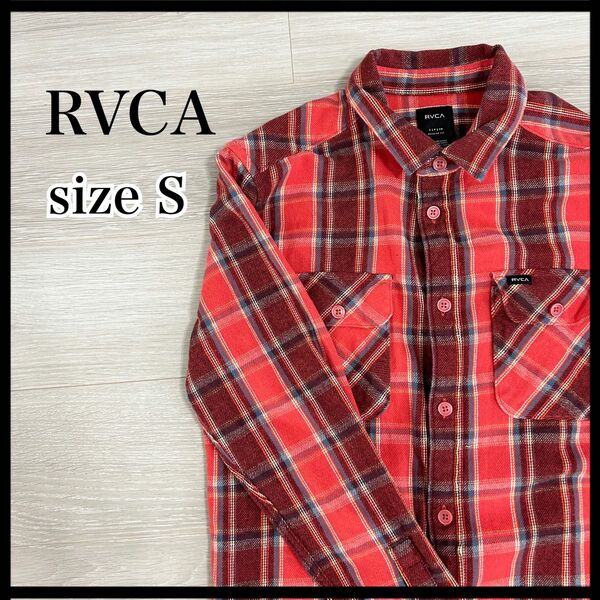 美品 RVCA ルーカ ネルシャツ 長袖シャツ シャツ 長袖 ボタン フランネルシャツ チェックシャツ チェック柄 ユニセックス