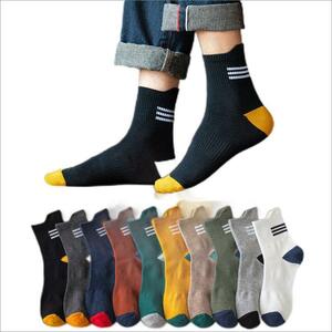 蒸れない　紳士　中高校生　メンズソックス socks-m05-c06 スニーカーソックス　スポーツソックス　抗菌　吸汗防臭　高品質　綿 ミドル丈