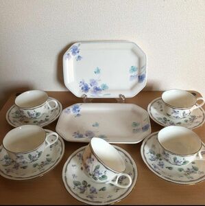 NARUMI カップ&ソーサー 5客　NORITAKE 角型プレート 2点 