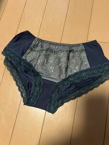 Wacoal ワコール リボンブラPRA663 高級ショーツ フロント刺繍 グリーングレー色 新品未使用タグ無しです。Mヒップハング 