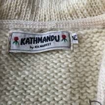 ◎サイズM◎ハリウッドランチマーケット【KATHMANDU】別注ネパール製ハンドメイド■ローゲージニットセーター■独特デザイン■カウチン■_画像4