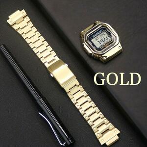 G shock dw5600 new goods unused Gold metal bezel belt exchange 