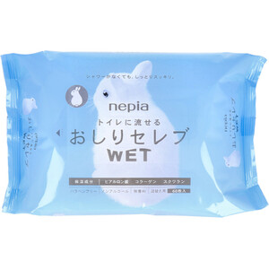 まとめ得 ネピア トイレに流せる おしりセレブWET 詰替用 60枚入 x [5個] /k