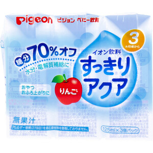 まとめ得 ※ピジョン ベビー飲料 イオン飲料 すっきりアクア りんご 125mL×3個パック x [8個] /k