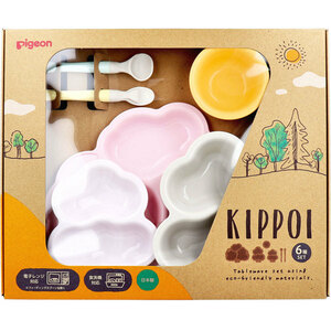 まとめ得 ピジョン KIPPOI キッポイ ベビー食器セット ベイビーピンク＆ピーチホワイト 1セット x [3個] /k