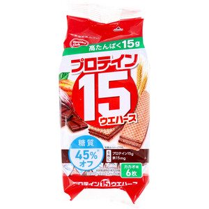 まとめ得 ※プロテイン15ウエハース カカオ味 6枚入 x [30個] /k