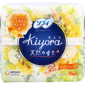 まとめ得 ソフィ Kiyora おりものシート フレッシュシトラス＆イランイランの香り 72個入 x [5個] /k