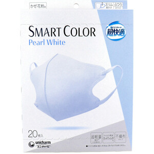 まとめ得 超快適マスク SMART COLOR スマートカラー パールホワイト ふつうサイズ 20枚入 x [4個] /k