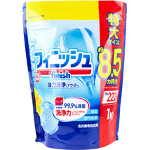 まとめ得 フィニッシュ 強力洗浄パウダー 食洗機専用洗剤 フレッシュレモン 詰替用 1kg x [5個] /k_画像1