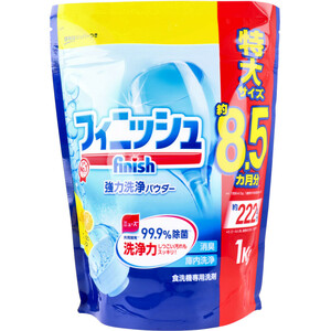 まとめ得 フィニッシュ 強力洗浄パウダー 食洗機専用洗剤 フレッシュレモン 詰替用 1kg x [3個] /k