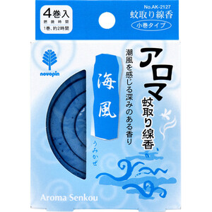 まとめ得 アロマ蚊取り線香 小巻タイプ 4巻入 海風(うみかぜ) x [20個] /k