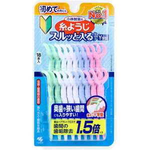 まとめ得 小林製薬の糸ようじ スルッと入るタイプ Y字型 18本入 x [12個] /k