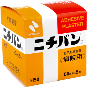 まとめ得 ニチバン 白色布絆創膏 病院用 50mmX5m No.50 x [6個] /k