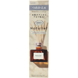 まとめ得 消臭力 Natulief 玄関・リビング用 リードディフューザー 詰替用 レモングラス＆バーベナ 80mL x [6個] /k