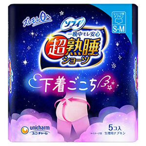 まとめ得 ソフィ 超熟睡ショーツ ショーツ型ナプキン 特に多い夜用 S-Mサイズ ピンク 5個入 x [6個] /k