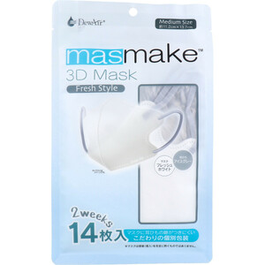 まとめ得 デュウエアー masmake 3D Mask Fresh Style ミディアムサイズ フレッシュホワイト 14枚入 x [20個] /k