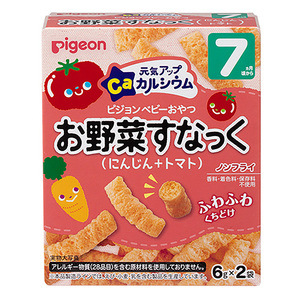 まとめ得 ※ピジョン ベビーおやつ 元気アップカルシウム お野菜すなっく にんじん+トマト 6g×2袋入 x [10個] /k