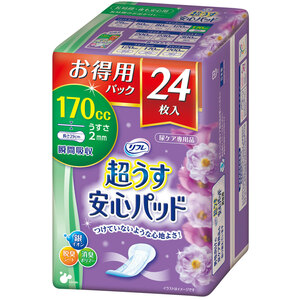 まとめ得 リフレ 超うす安心パッド 長時間・夜も安心用 お得用 ２４枚入 x [4個] /k