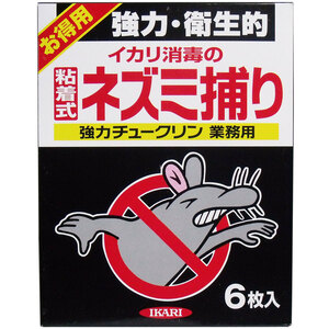 まとめ得 イカリ　強力チュークリン　業務用　粘着式ネズミ捕り　６枚入 x [4個] /k