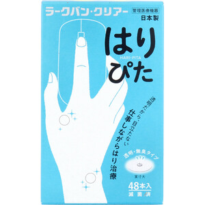 まとめ得 ラークバン・クリアー はりぴた 透明・無臭タイプ 48本入 x [3個] /k