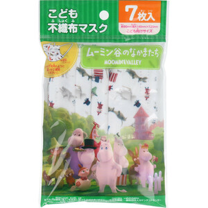 まとめ得 こども不織布マスク ムーミン谷のなかまたち 7枚入 x [12個] /k