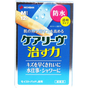 まとめ得 ケアリーヴ治す力 防水透明タイプ Ｍサイズ １２枚入 x [3個] /k