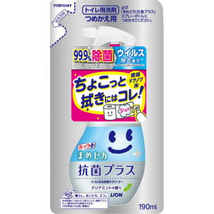 まとめ得 ルックまめピカ　抗菌プラス　トイレのふき取りクリーナー　詰替用　１９０ｍｌ 　 住居洗剤・トイレ用 x [8個] /h