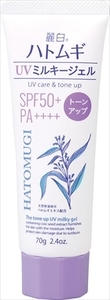 まとめ得 麗白　ハトムギ　トーンアップＵＶミルキージェル　ＳＰＦ５０＋　ＰＡ＋＋＋＋　チューブタイプ７０Ｇ x [4個] /h