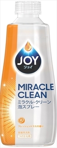 まとめ得 ジョイ　ミラクルクリーン　泡スプレー　フレッシュシトラスの香り　付替え　300ml 　 食器用洗剤 x [5個] /h