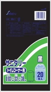 まとめ得 ＳＮ１サニタリートイレコーナー用黒２０枚 　 セイケツネットワーク 　 ポリ袋・レジ袋 x [20個] /h