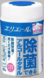 まとめ得 Ｅ除菌アルコールタオル本体１００枚 　 大王製紙 　 ウェットティッシュ x [4個] /h