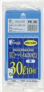 まとめ得 PR3B コンパクトプロジェクト 青30L10P 　 ジャパックス 　 ゴミ袋・ポリ袋 x [30個] /h