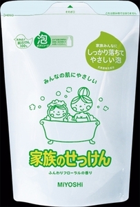 まとめ得 家族のせっけん泡のボディソープ　詰替５５０ｍｌ 　 ミヨシ石鹸 　 ボディソープ x [8個] /h