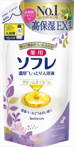 まとめ得 薬用ソフレ　濃厚しっとり入浴液　ホワイトフローラルの香り　つめかえ用４００ｍｌ 　 入浴剤 x [3個] /h