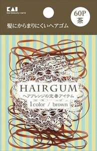 まとめ得 KQ0018 ゴムリング 茶 60本 　 貝印 　 スタイリング x [10個] /h