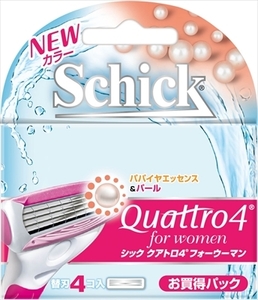 まとめ得 クアトロ４フォーウーマン替刃（４コ入） 　 シック(Schick) 　 女性用カミソリ x [4個] /h