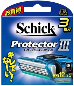 まとめ得 プロテクタースリー替刃（１２コ入） 　 シック(Schick) 　 男性用カミソリ x [3個] /h